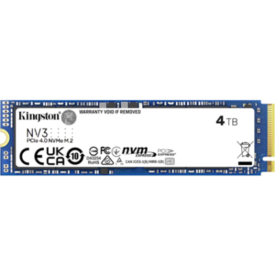 قرص تخزين كينقستون 4 تيرابايت موديل NV3 M.2 2280 وسرعة تصل الى 6000 ميجابايت