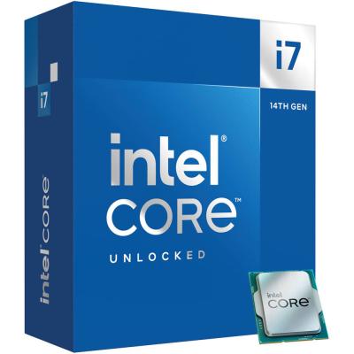 معالج انتل Intel Core i7-14700K بسرعة تصل إلى 5.60 جيجا هرتز، 20 كور LGA 1700 الجيل الرابع عشر، 20 نواة و28 خيط، ذاكرة تخزين مؤقت 30 ميجا بايت