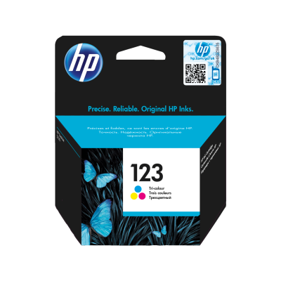 HP 123 Color Original Ink Cartridge خرطوشة حبر 123 HP ملون أصلية - F6V16AE