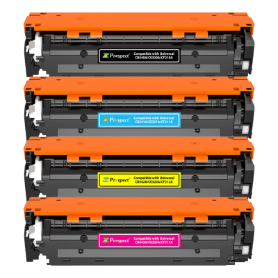  بروسبكت 125A طقم CB540A CB541A CB542A CB543A مجموعة احبار متوافقة ( اسود، أزرق، أصفر، أرجواني، 4-عبوات )