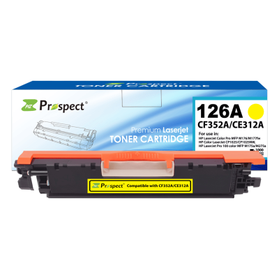  بروسبكت 126A طقم CE310A CE311A CE312A CE313A مجموعة احبار متوافقة ( اسود، أزرق، أصفر، أرجواني، 4-عبوات )