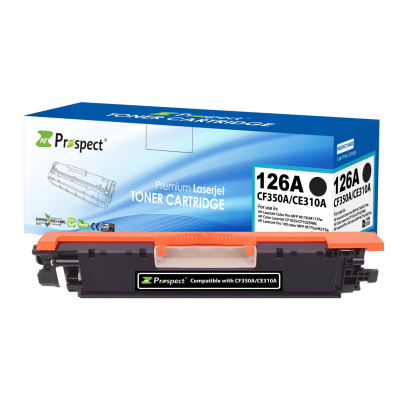  بروسبكت 126A طقم CE310A CE311A CE312A CE313A مجموعة احبار متوافقة ( اسود، أزرق، أصفر، أرجواني، 4-عبوات )