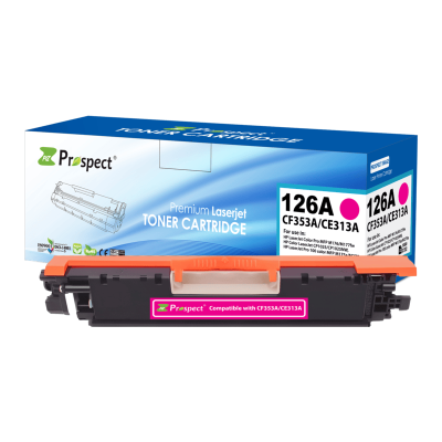  بروسبكت 126A طقم CE310A CE311A CE312A CE313A مجموعة احبار متوافقة ( اسود، أزرق، أصفر، أرجواني، 4-عبوات )