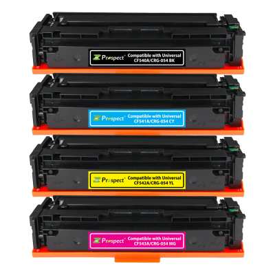  بروسبكت 203A طقم CF540A CF541A CF542A CF543A مجموعة احبار متوافقة ( اسود، أزرق، أصفر، أرجواني، 4-عبوات )