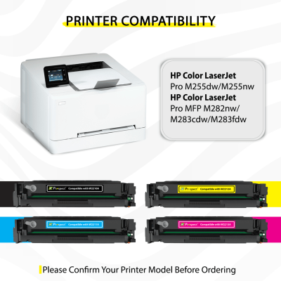  بروسبكت 207A طقم W2210A W2211A W2212A W2213A مجموعة احبار متوافقة ( اسود، أزرق، أصفر، أرجواني، 4-عبوات )