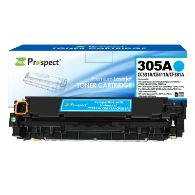 بروسبكت  CE411A 305A خرطوشة حبر ليزر أزرق متوافقة