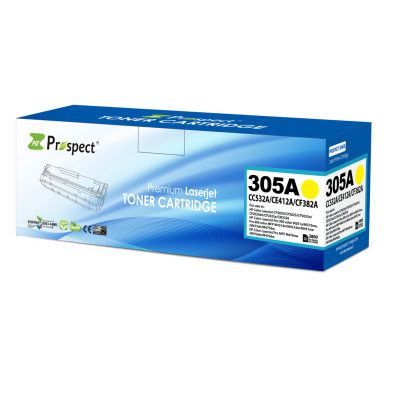  بروسبكت  CE412A 305A خرطوشة حبر ليزر أصفر متوافقة
