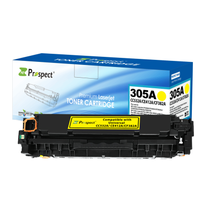  بروسبكت  CE412A 305A خرطوشة حبر ليزر أصفر متوافقة
