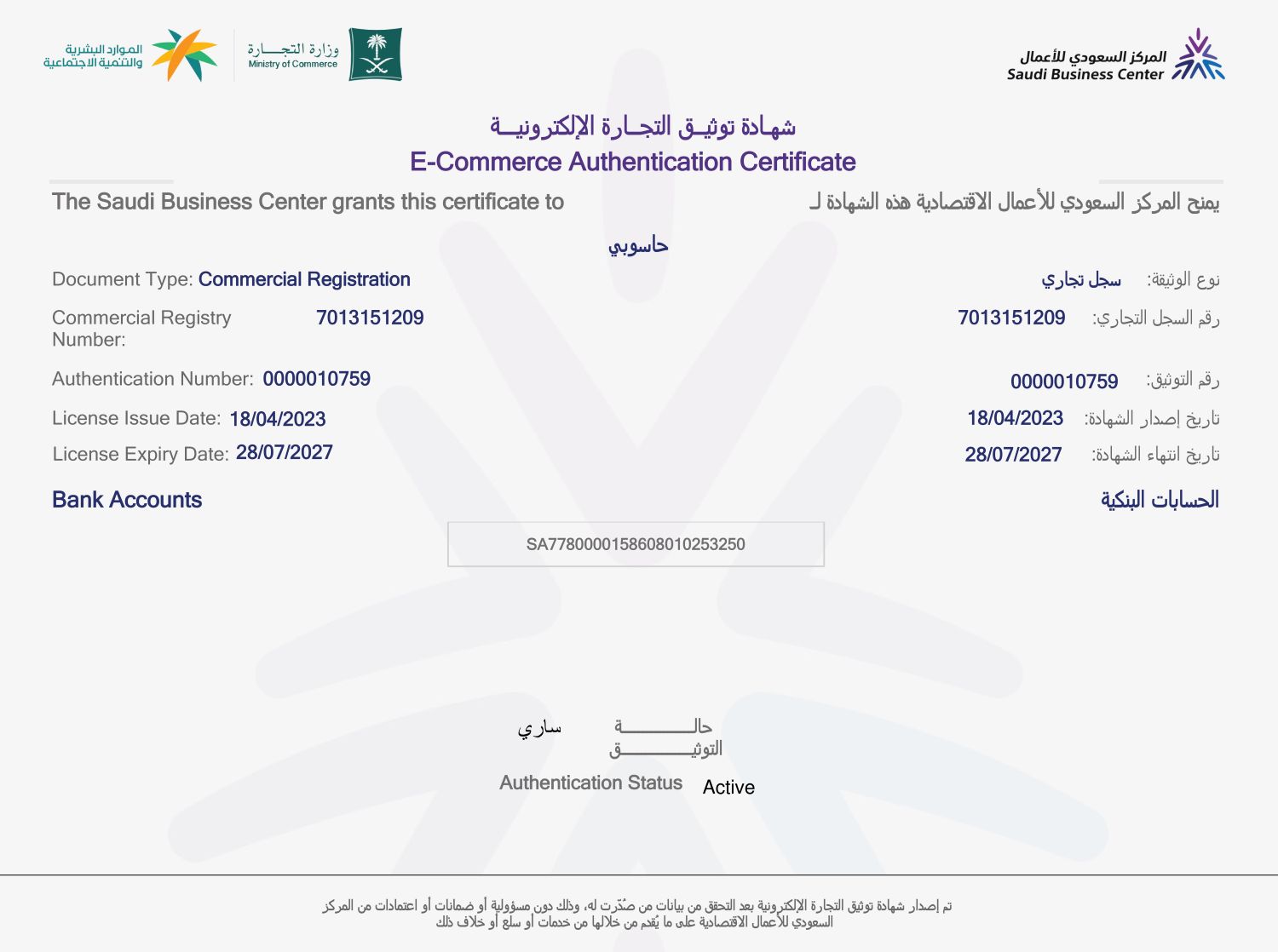 E-Commerce Certificate